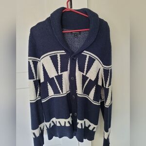 RW&CO Navy and White Cardigan